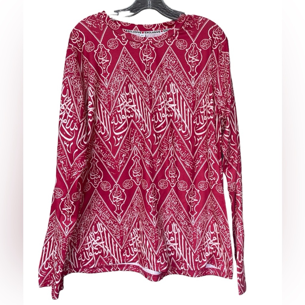 Exclusive Arabic print long sleeve XXL
